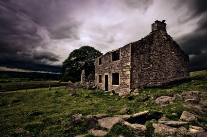 The derelict "Wise House" between Hebden and Grassington
